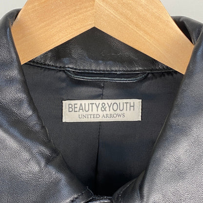 BEAUTY&YOUTH UNITED ARROWS レザーコーチジャケット メンズ XL 黒系【中古】