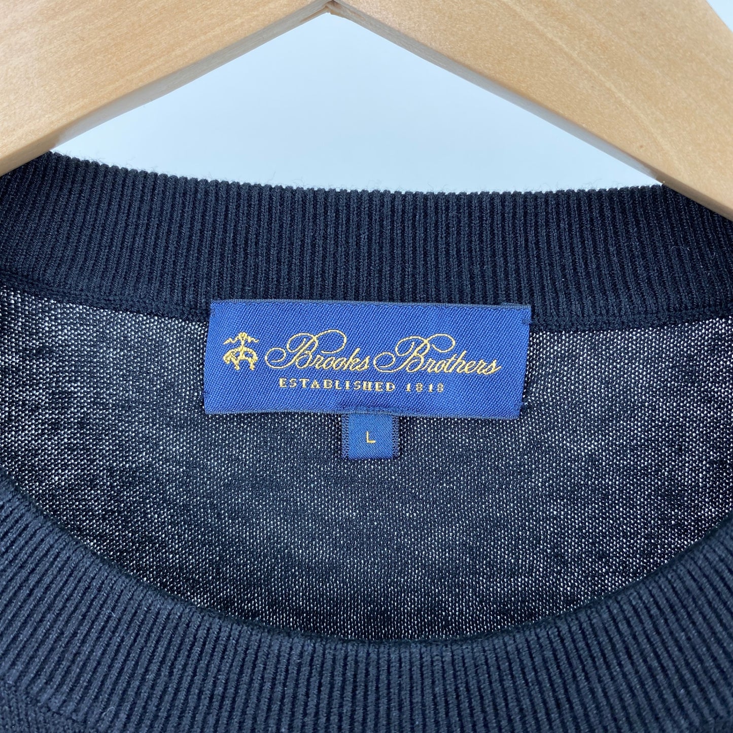 Brooks Brothers 半袖ニット メンズ L 黒系【中古】
