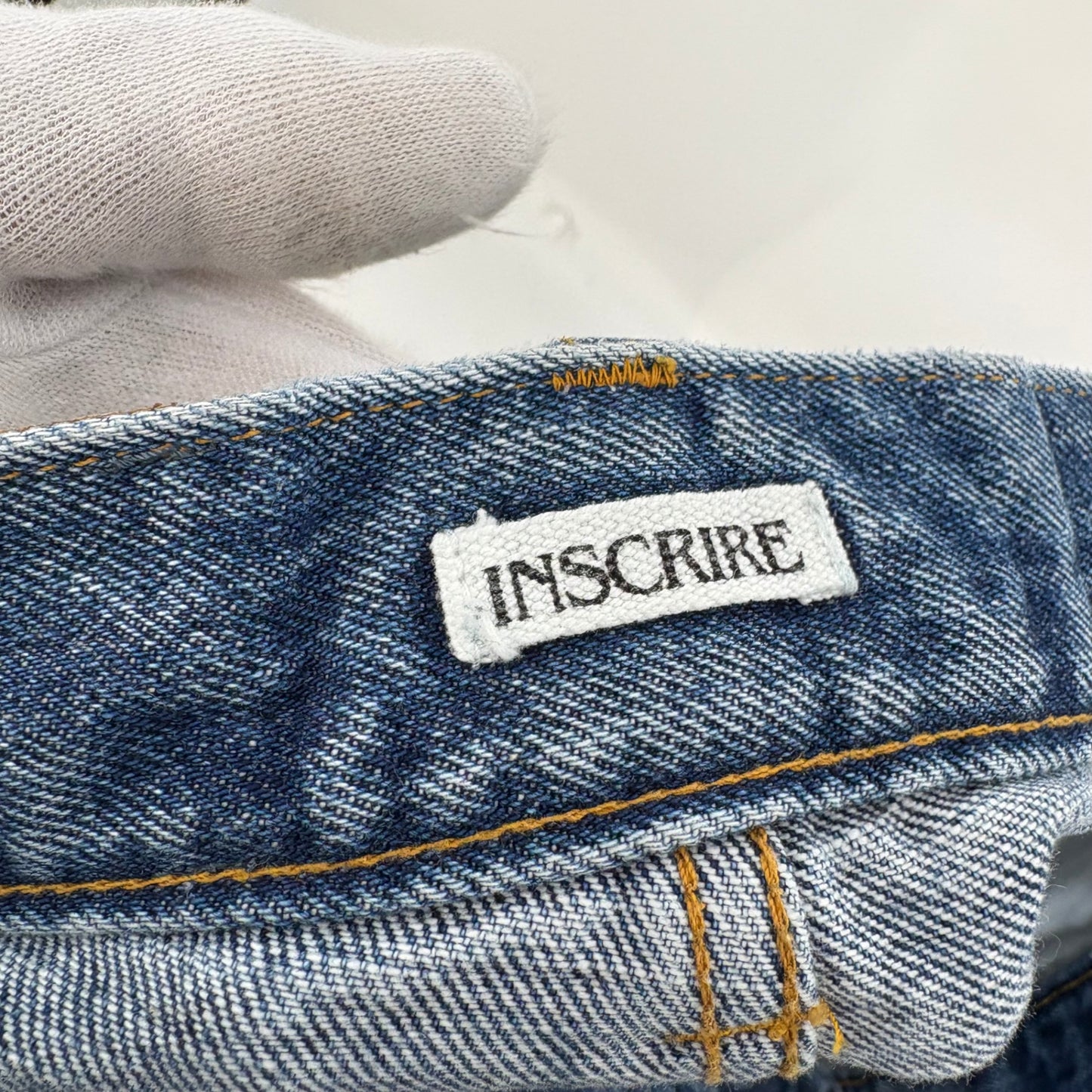 INSCRIRE ダメージデニムパンツ メンズ XL 青系【中古】