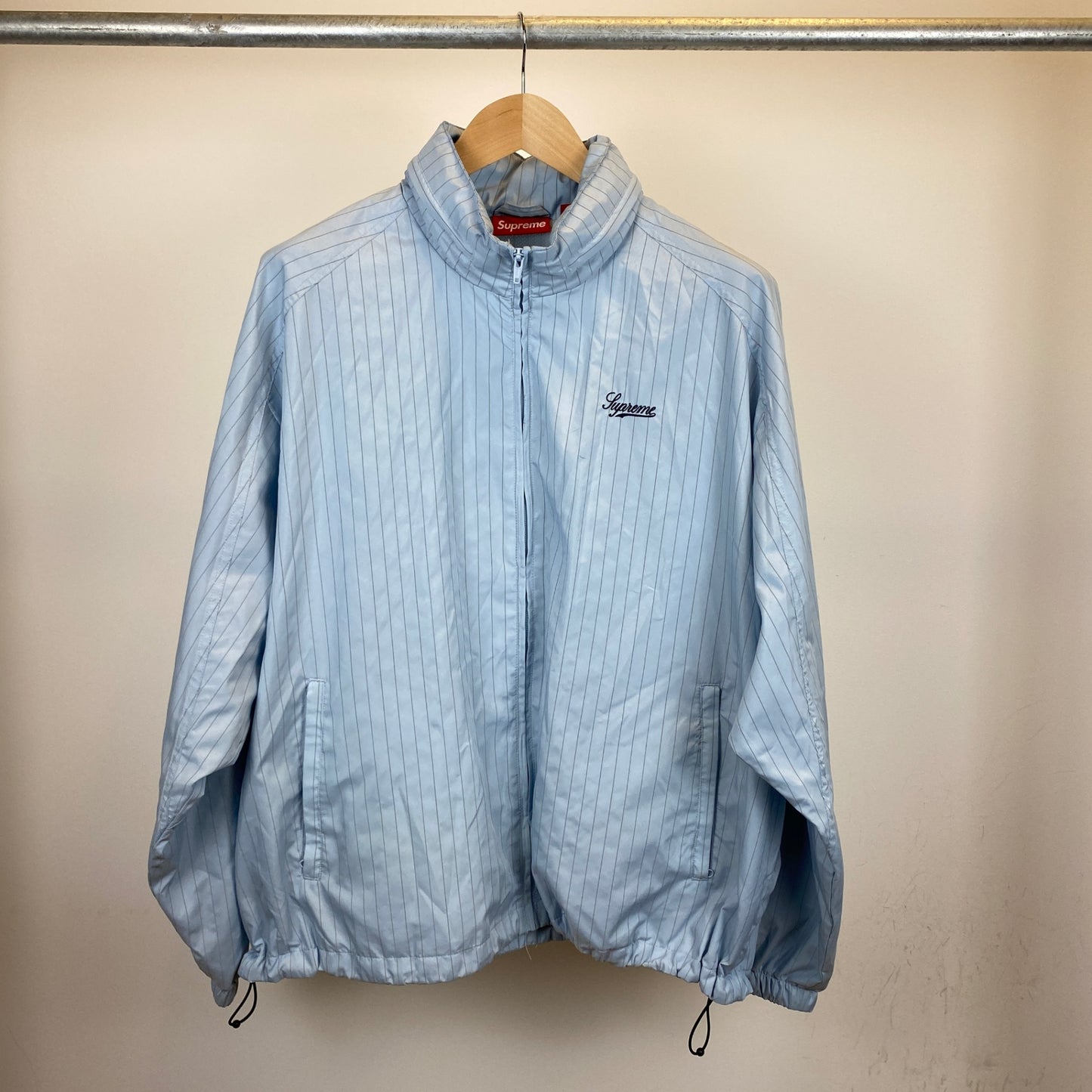 SUPREME ナイロンブルゾン メンズ L 水色系【中古】