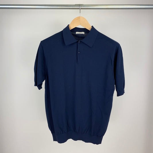 UNITED ARROWS 半袖ニットポロ メンズ L 紺系【中古】