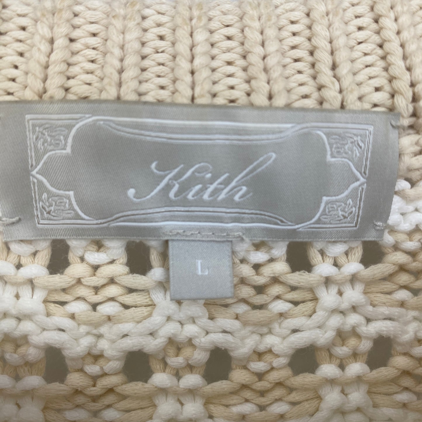 KITH クルーネックニット メンズ L ベージュ系【中古】