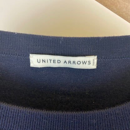 UNITED ARROWS 長袖クルーネックニット メンズ L 紺系【中古】