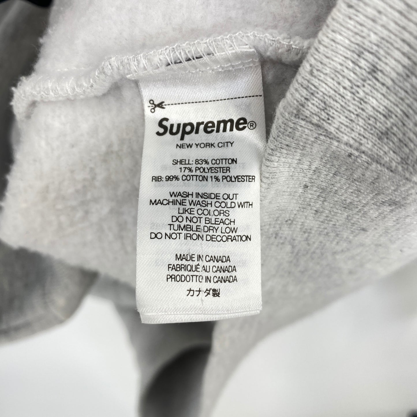 SUPREME NYC crew neck  メンズ L グレー系【中古】