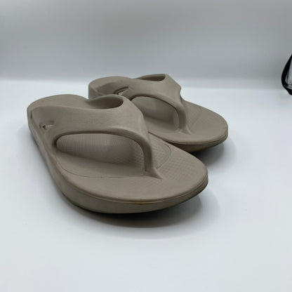 OOFOS トングサンダル メンズ 27cm ベージュ系【中古】