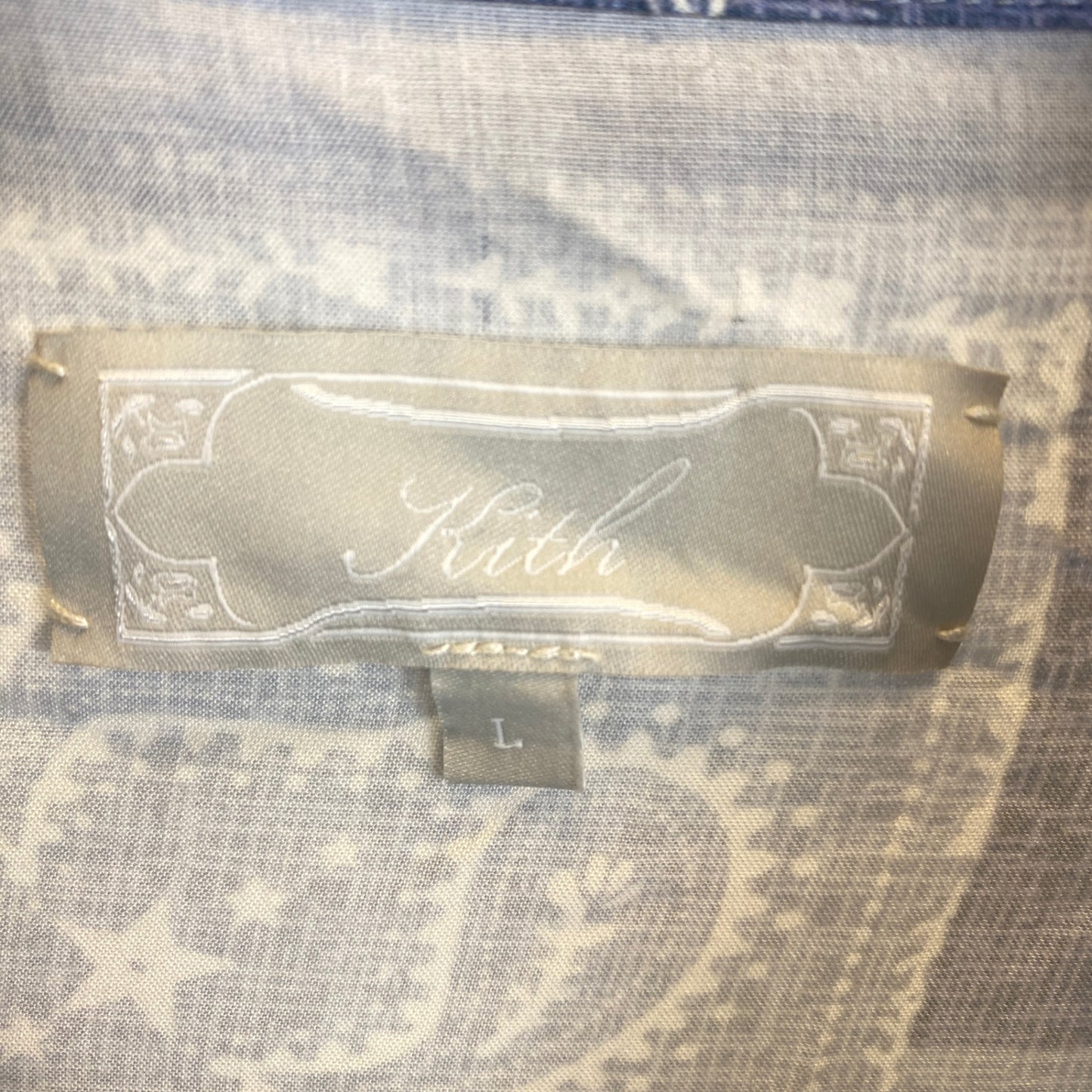 KITH 長袖ペイズリーシャツ メンズ L 水色系【中古】