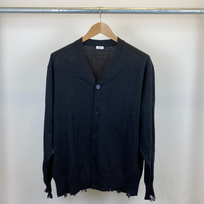 LOEFF ダメージカーディガン メンズ L 黒系【中古】