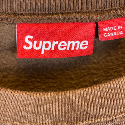 SUPREME Crest Crewneck メンズ L 茶系【中古】