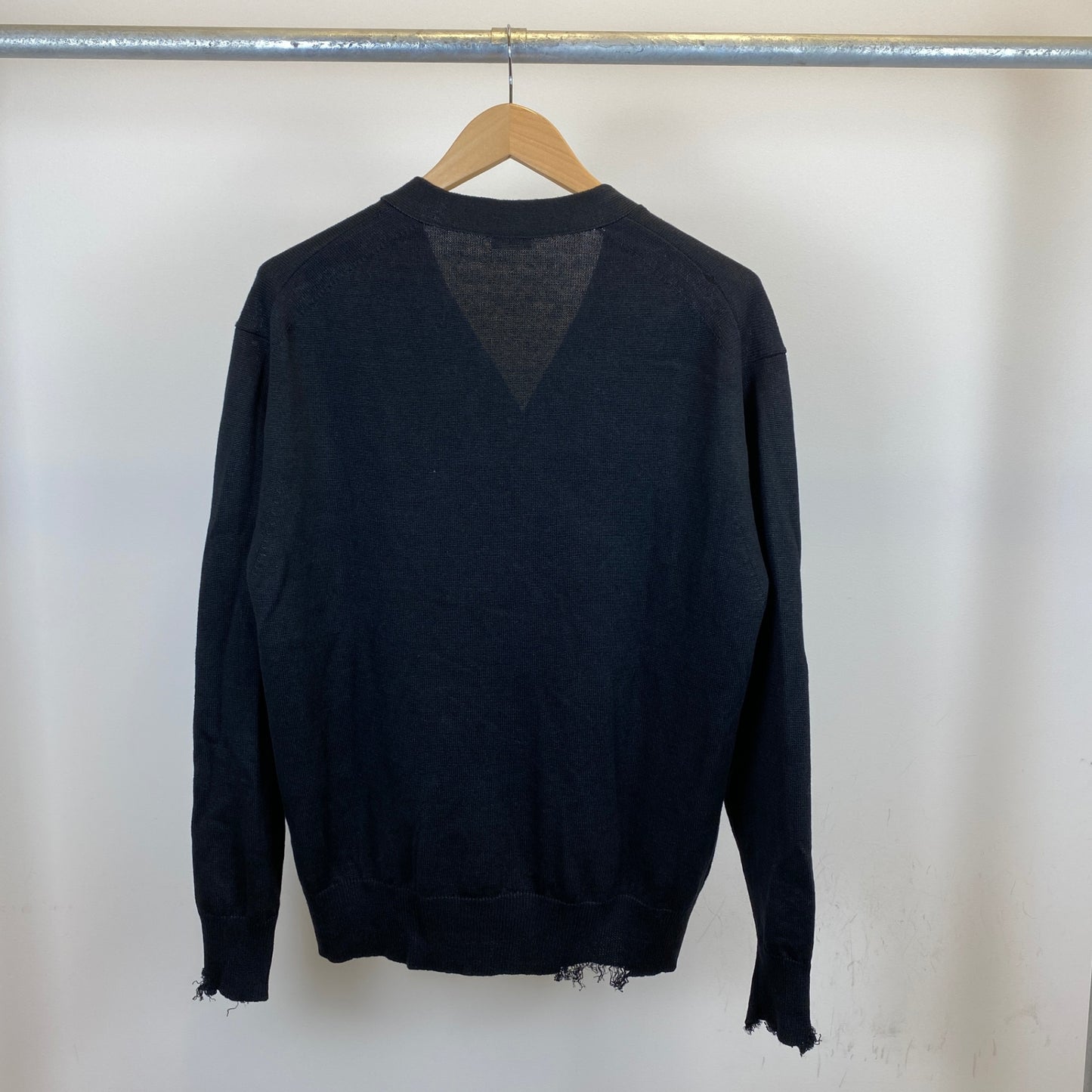 LOEFF ダメージカーディガン メンズ L 黒系【中古】