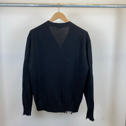 LOEFF ダメージカーディガン メンズ L 黒系【中古】