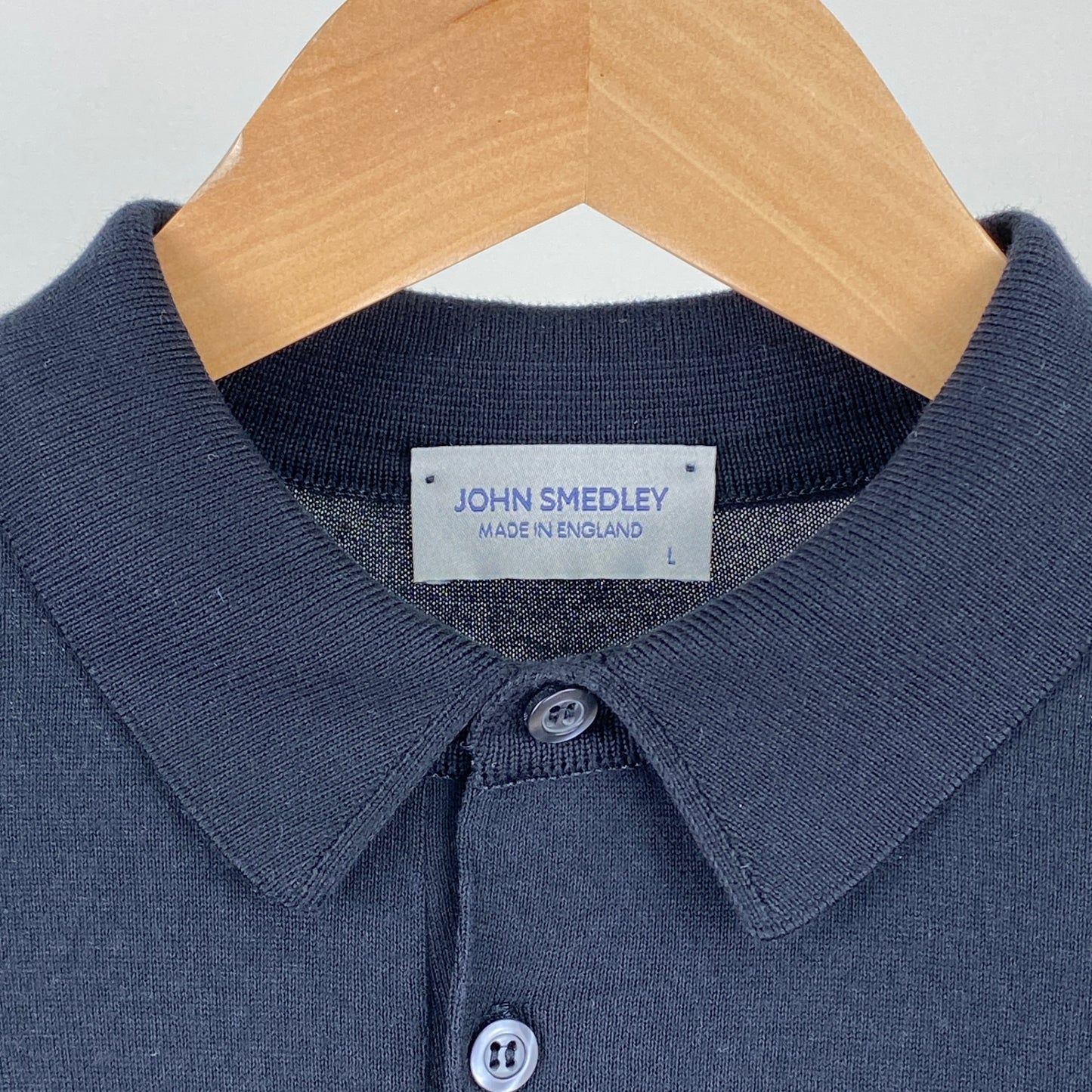 JOHN SMEDLEY 半袖ニットポロシャツ メンズ L 黒系【中古】