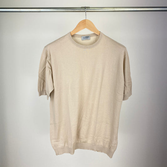 JOHN SMEDLEY 半袖ニット メンズ L ベージュ系【中古】