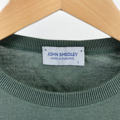 JOHN SMEDLEY 半袖ニット メンズ L 緑系【中古】