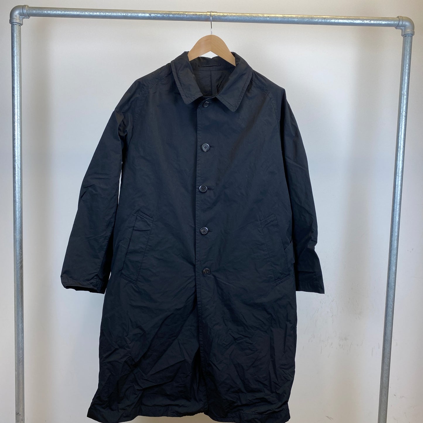 TOMORROW LAND ステンカラーコート メンズ L 黒系【中古】