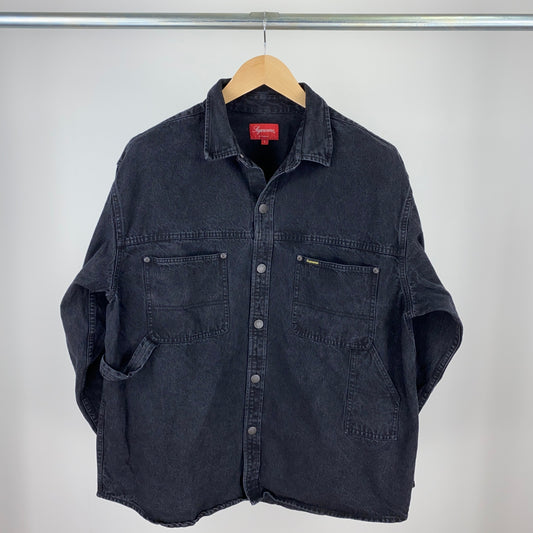 SUPREME デニムシャツ メンズ L 黒系【中古】