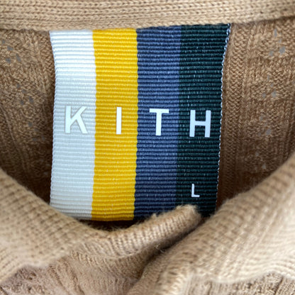 KITH 半袖ポロニット メンズ L ベージュ系【中古】