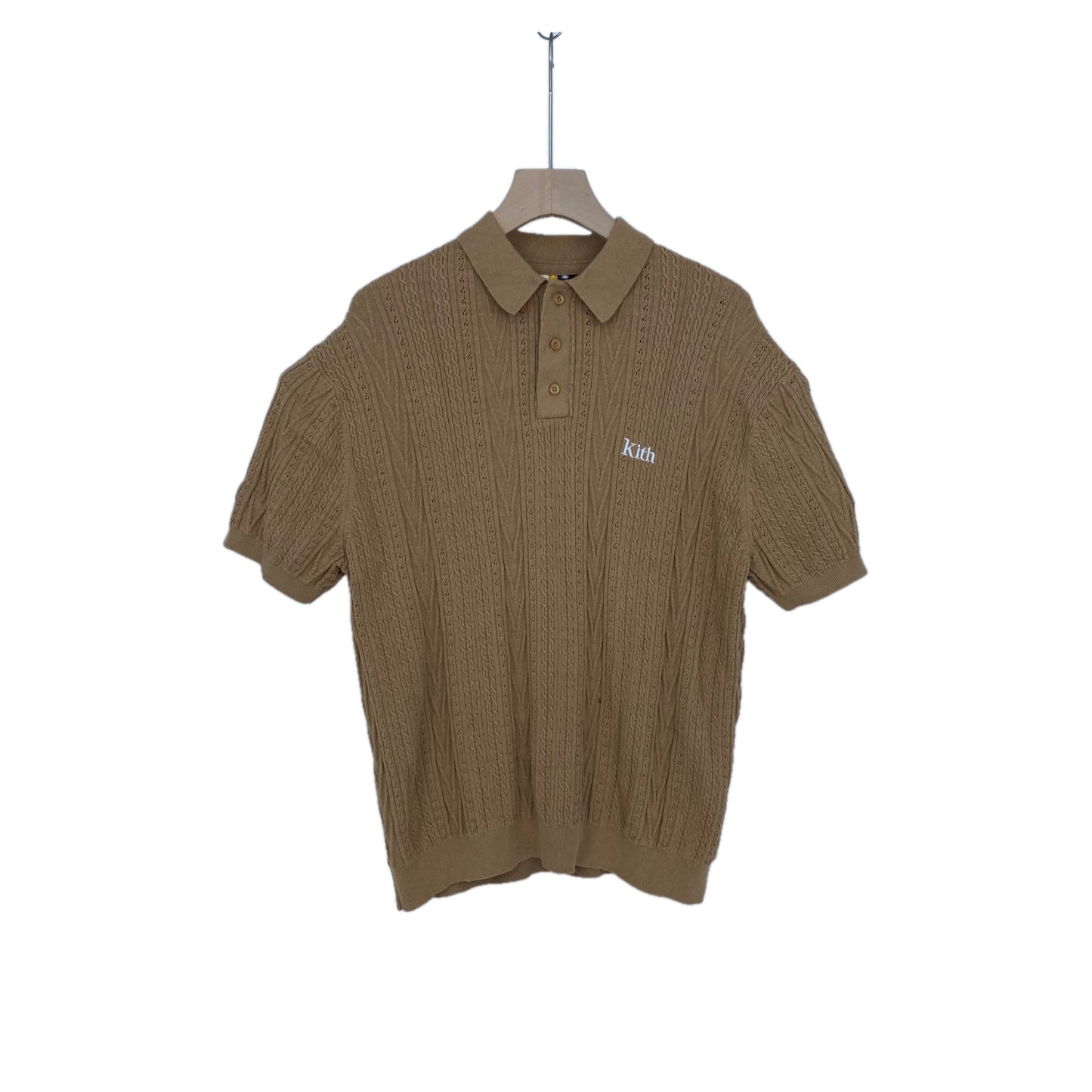 KITH 半袖ポロニット メンズ L ベージュ系【中古】