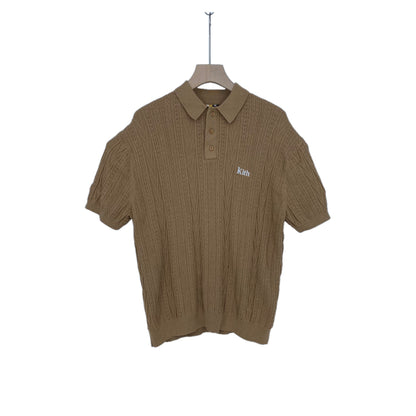 KITH 半袖ポロニット メンズ L ベージュ系【中古】