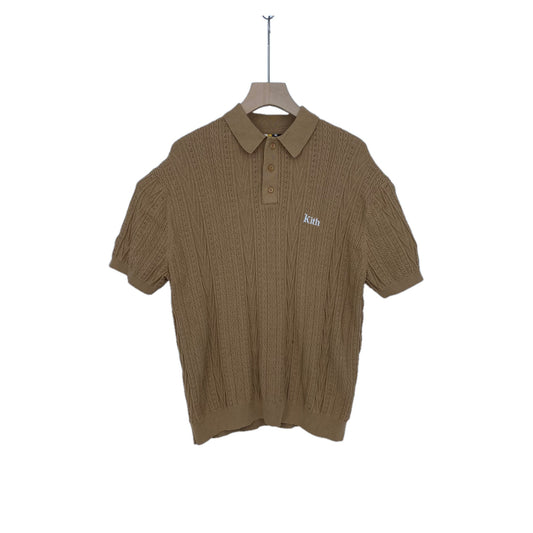 KITH 半袖ポロニット メンズ L ベージュ系【中古】