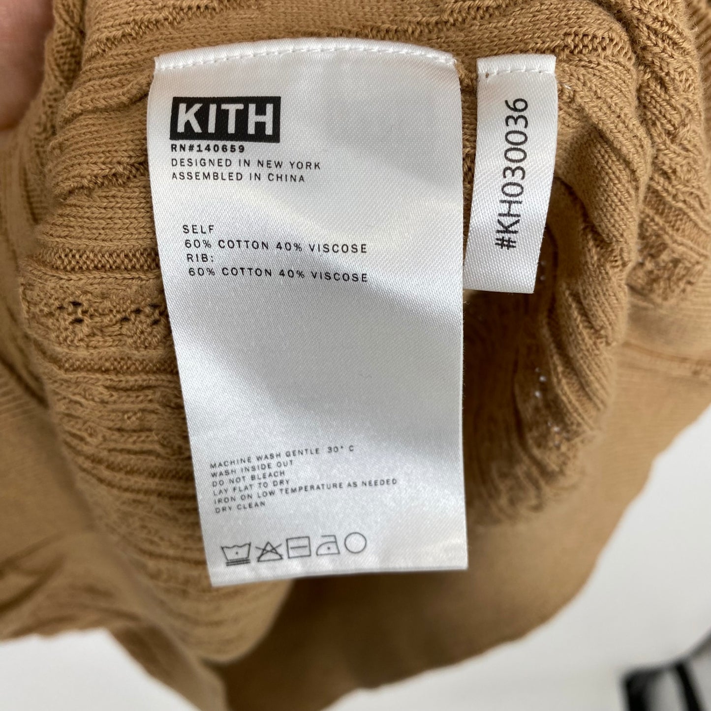 KITH 半袖ポロニット メンズ L ベージュ系【中古】