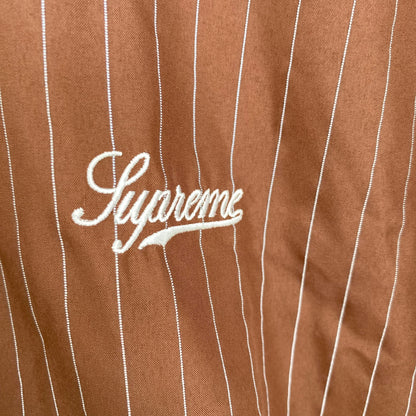 SUPREME Reflective Pinstripe メンズ L 茶系【中古】