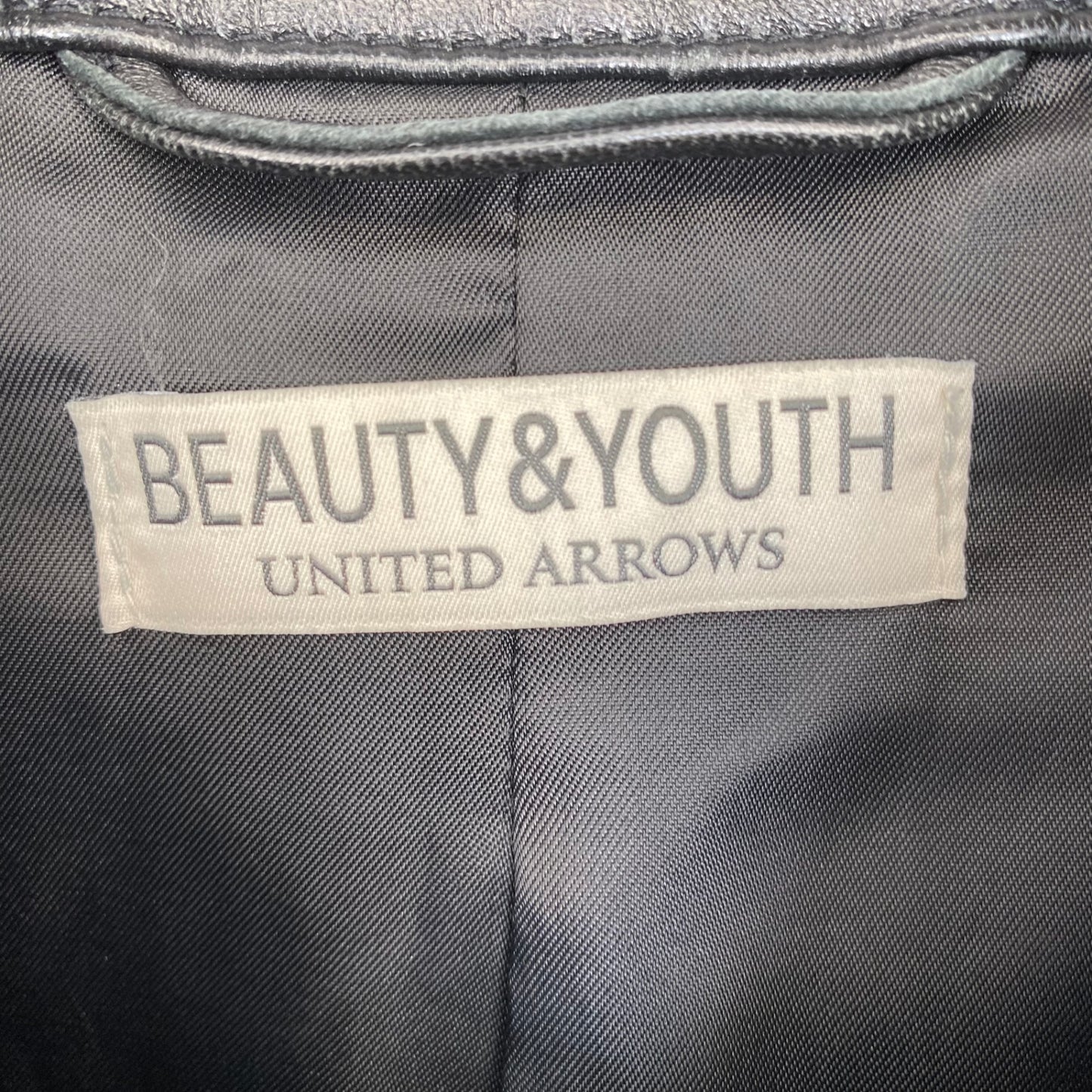 BEAUTY&YOUTH UNITED ARROWS レザーコーチジャケット メンズ XL 黒系【中古】