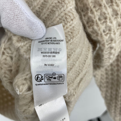 SUPREME Waffle Small Box Sweater メンズ L ベージュ系【中古】