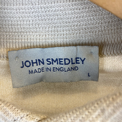 JOHN SMEDLEY 半袖ポロニット メンズ L ベージュ系【中古】