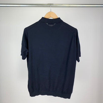 JOHN SMEDLEY 半袖ニットポロシャツ メンズ L 黒系【中古】