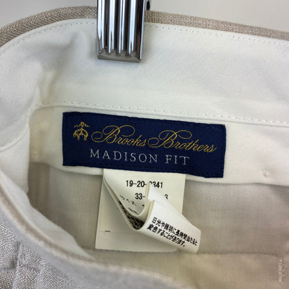 BROOKS BROTHERS リネンスラックス メンズ XL ベージュ系【中古】