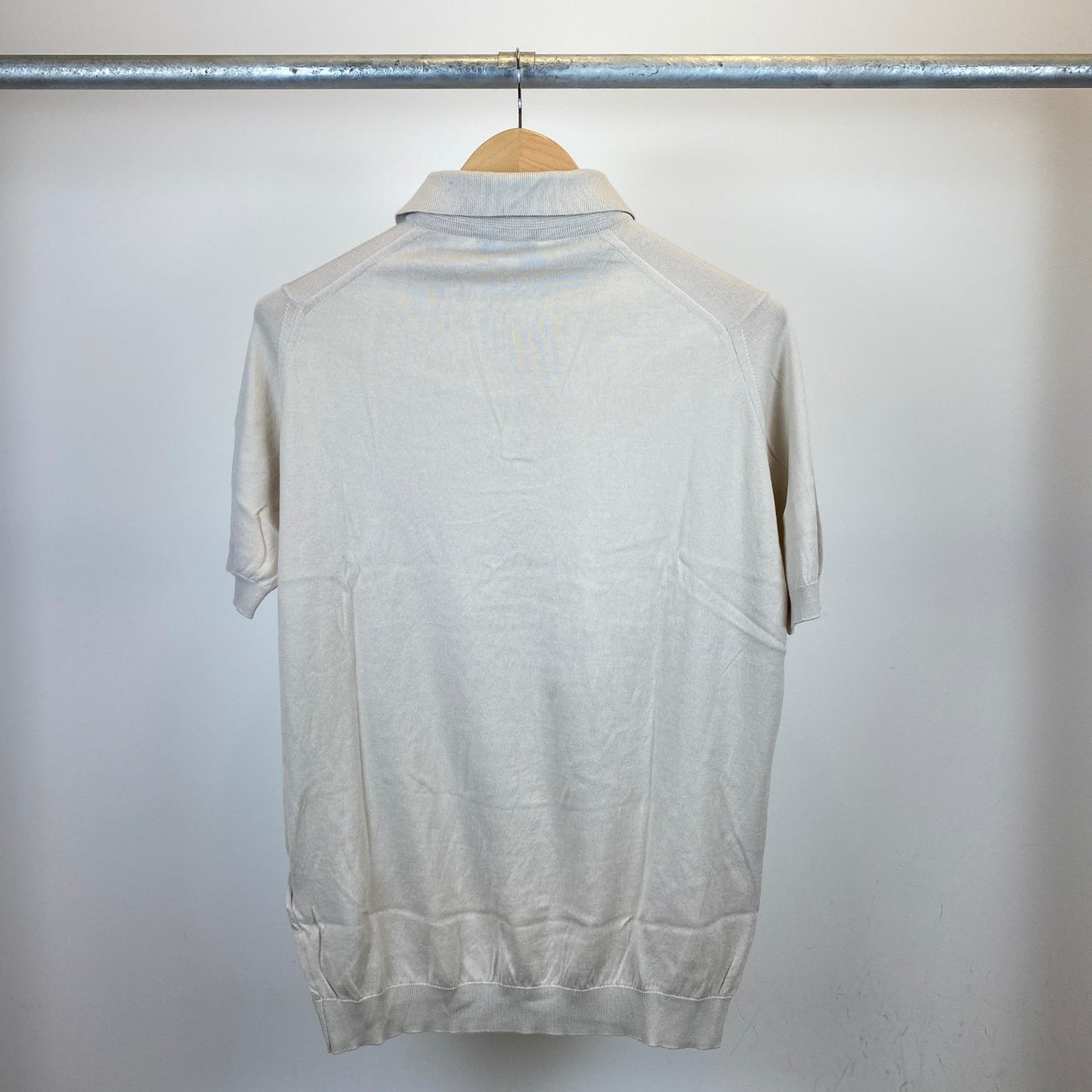 JOHN SMEDLEY 半袖ポロニット メンズ L ベージュ系【中古】