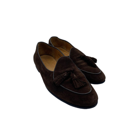 RALPH LAUREN PURPLE LABEL スウェードタッセルローファー メンズ 27cm 茶系【中古】