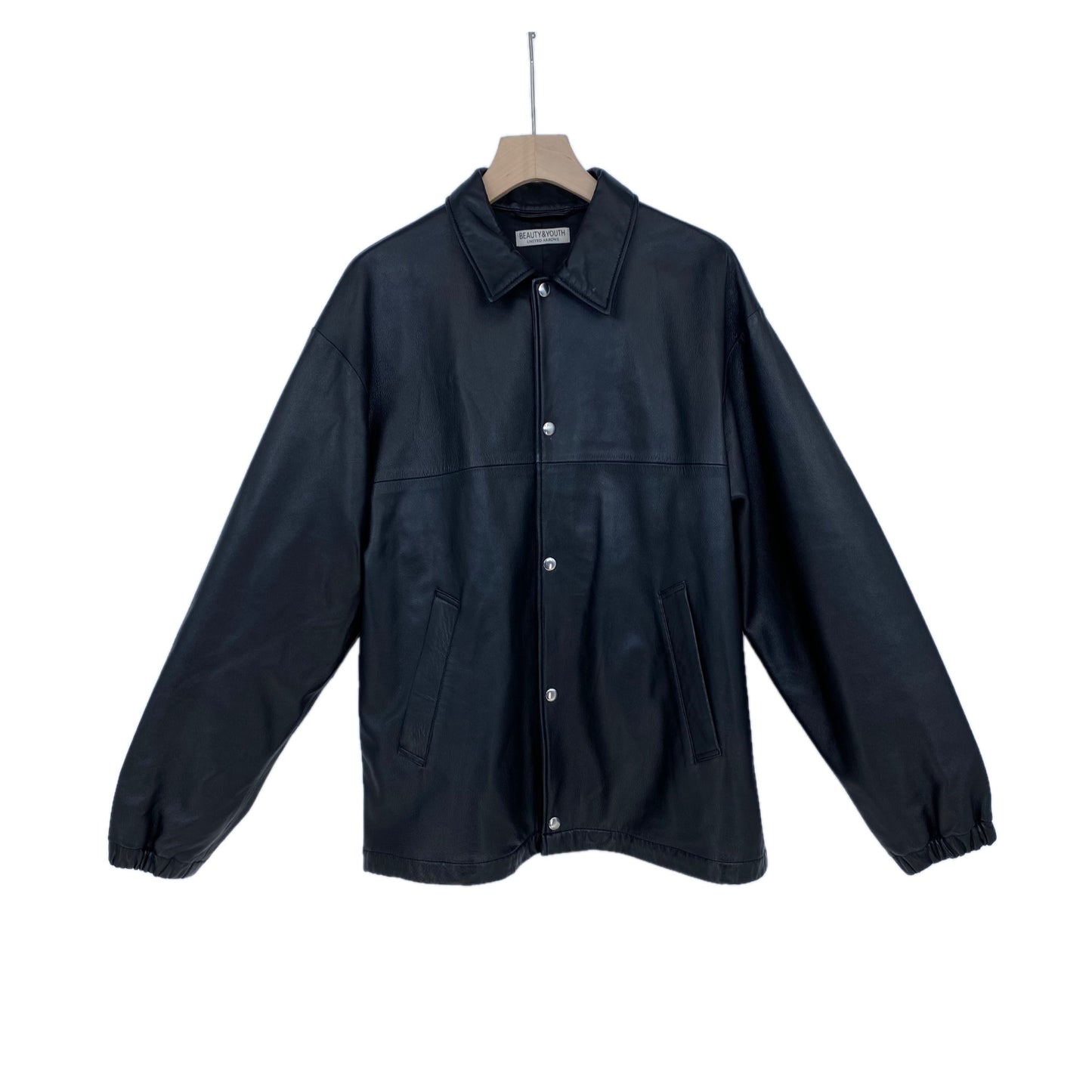 BEAUTY&YOUTH UNITED ARROWS レザーコーチジャケット メンズ XL 黒系【中古】