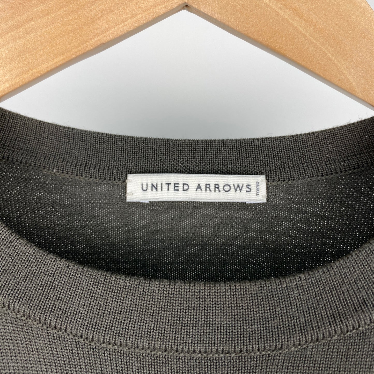 UNITED ARROWS ハイゲージニット メンズ L カーキ系【中古】