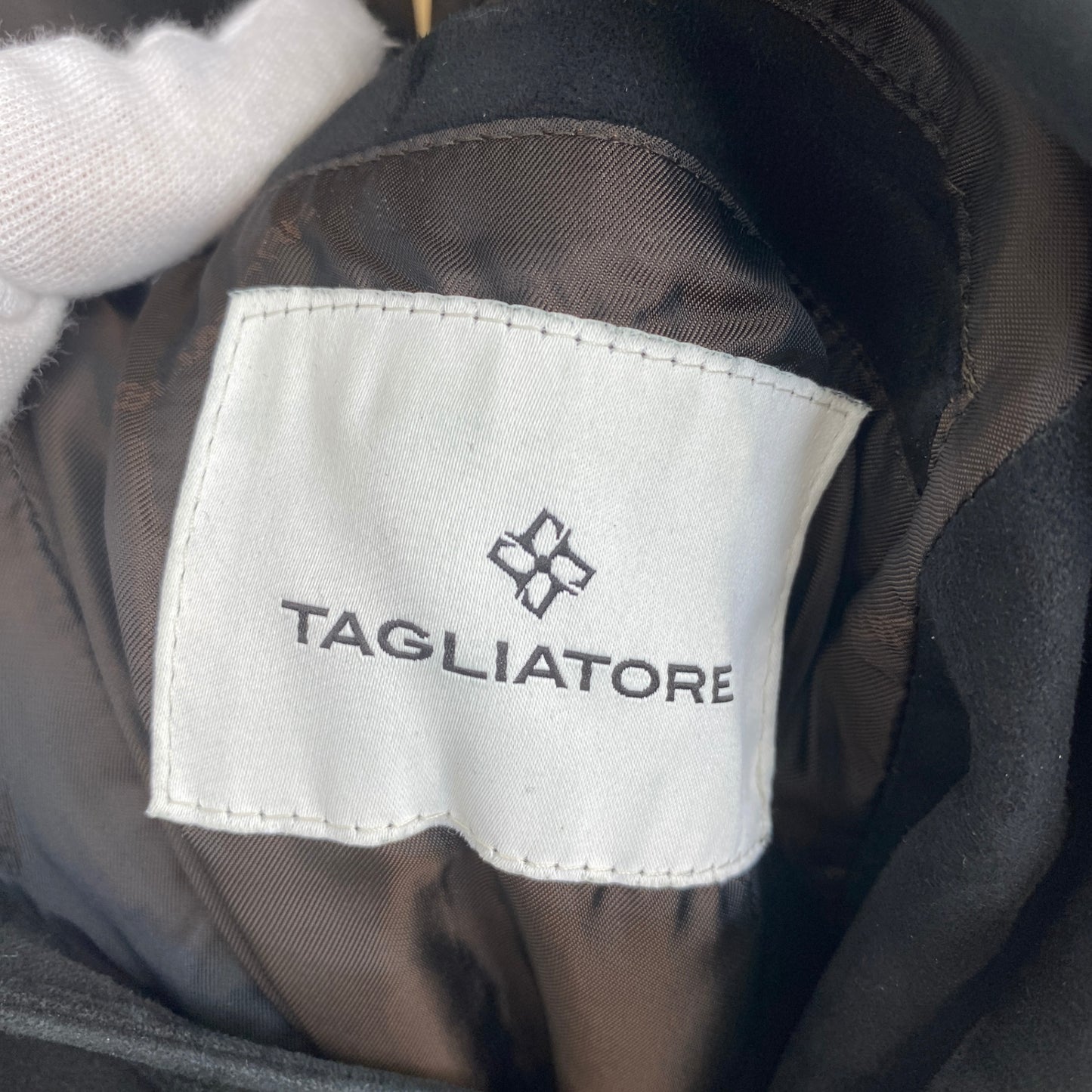TAGLIATORE スウェードテーラードジャケット メンズ XL 黒系【中古】