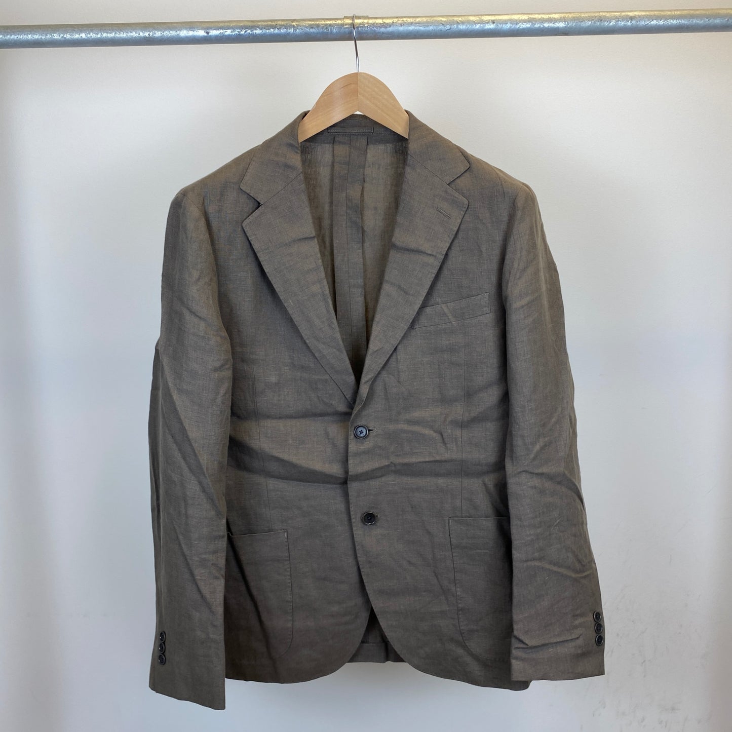 UNITED ARROWS リネンテーラードジャケット メンズ XL ベージュ系【中古】