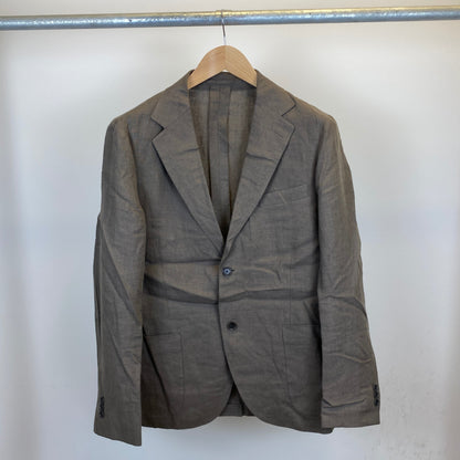 UNITED ARROWS リネンテーラードジャケット メンズ XL ベージュ系【中古】