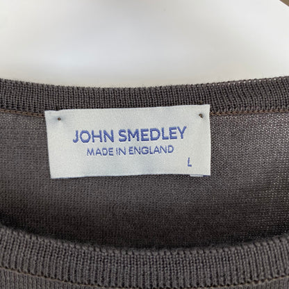 JOHN SMEDLEY 半袖クルーネックニット メンズ L 茶系【中古】