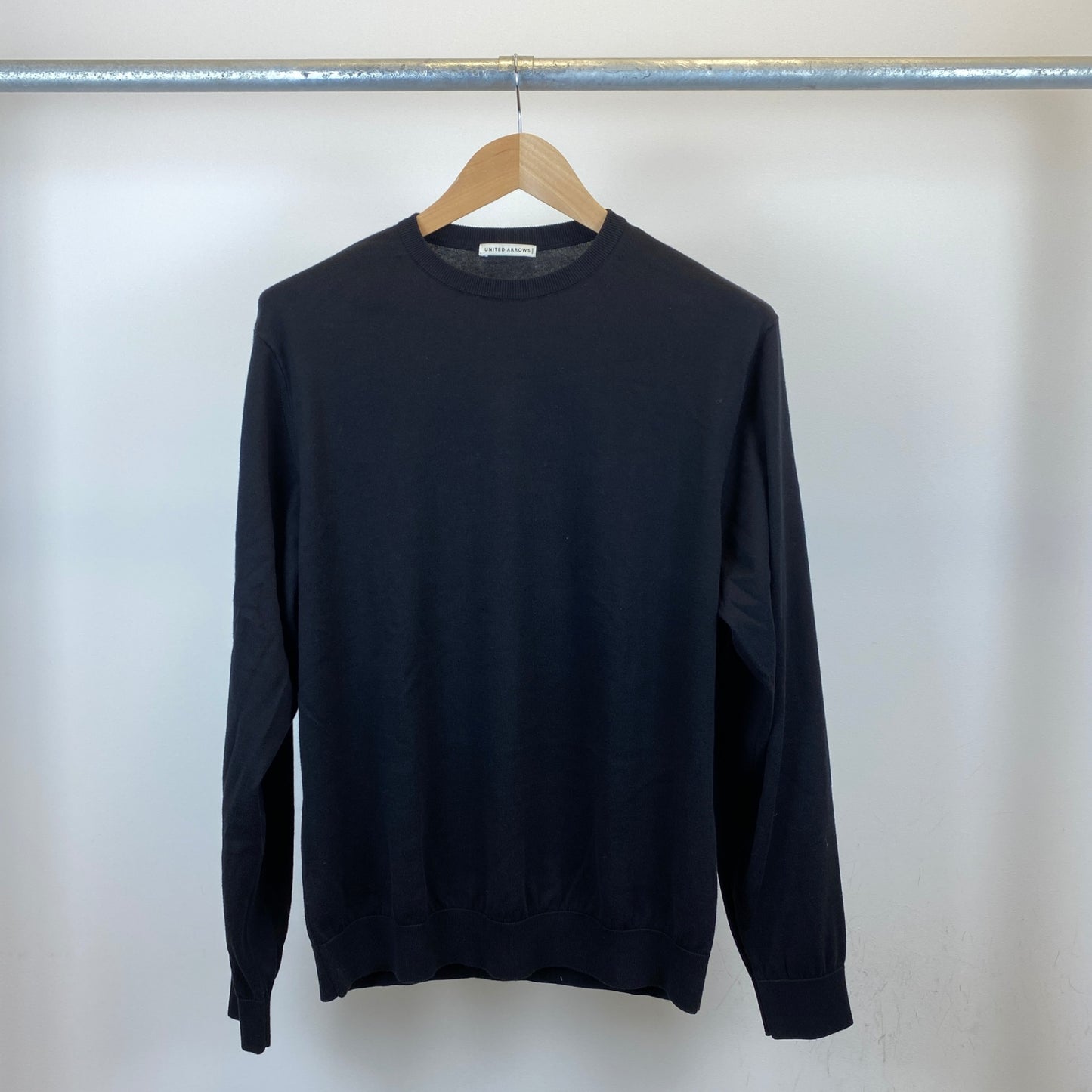 UNITED ARROWS 長袖クルーネックニット メンズ XL 黒系【中古】