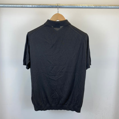 JOHN SMEDLEY 半袖ポロニット メンズ L カーキ系【中古】