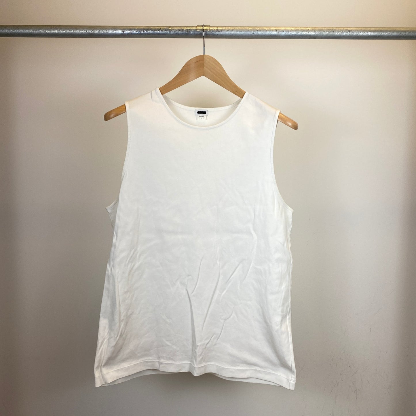 H BEAUTY ＆ YOUTH ノースリーブシャツ メンズ L 白系【中古】