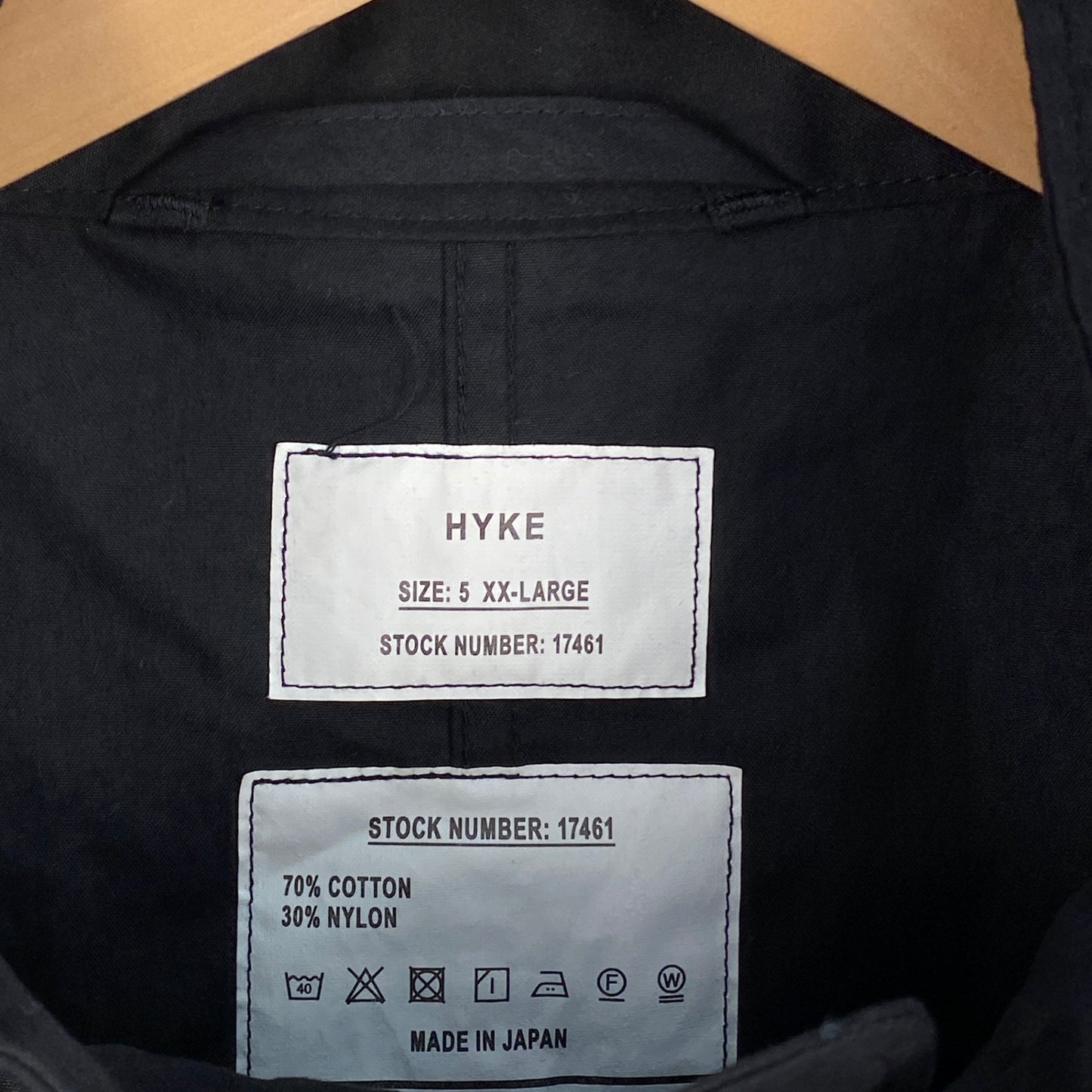 HYKE モッズコート メンズ XL 黒系【中古】