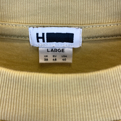 H BEAUTY ＆ YOUTH 半袖Tシャツ メンズ L 黄系【中古】
