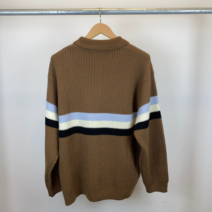 SUPREME SMALL BOX POLOKNIT メンズ L 茶系【中古】