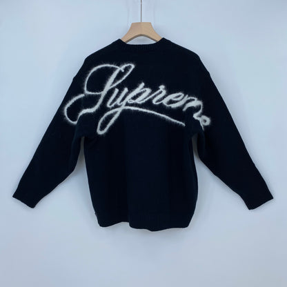 SUPREME Angora Script Sweater メンズ L 黒系【中古】