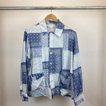 KITH 長袖ペイズリーシャツ メンズ L 水色系【中古】