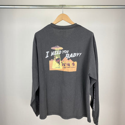 I NEED YOU BABY 長袖Tシャツ メンズ XL グレー系【中古】