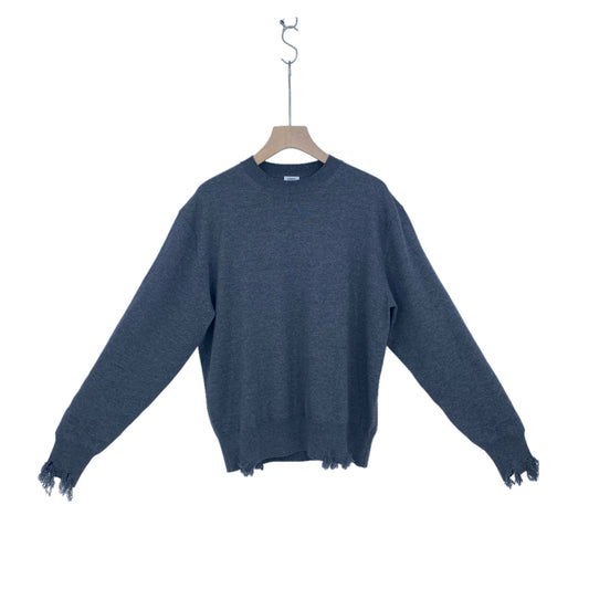 LOEFF ダメージクルーネックニット メンズ L グレー系【中古】