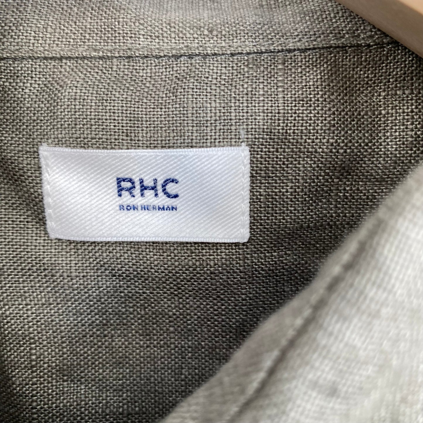 RHC 半袖リネンシャツ メンズ L カーキ系【中古】
