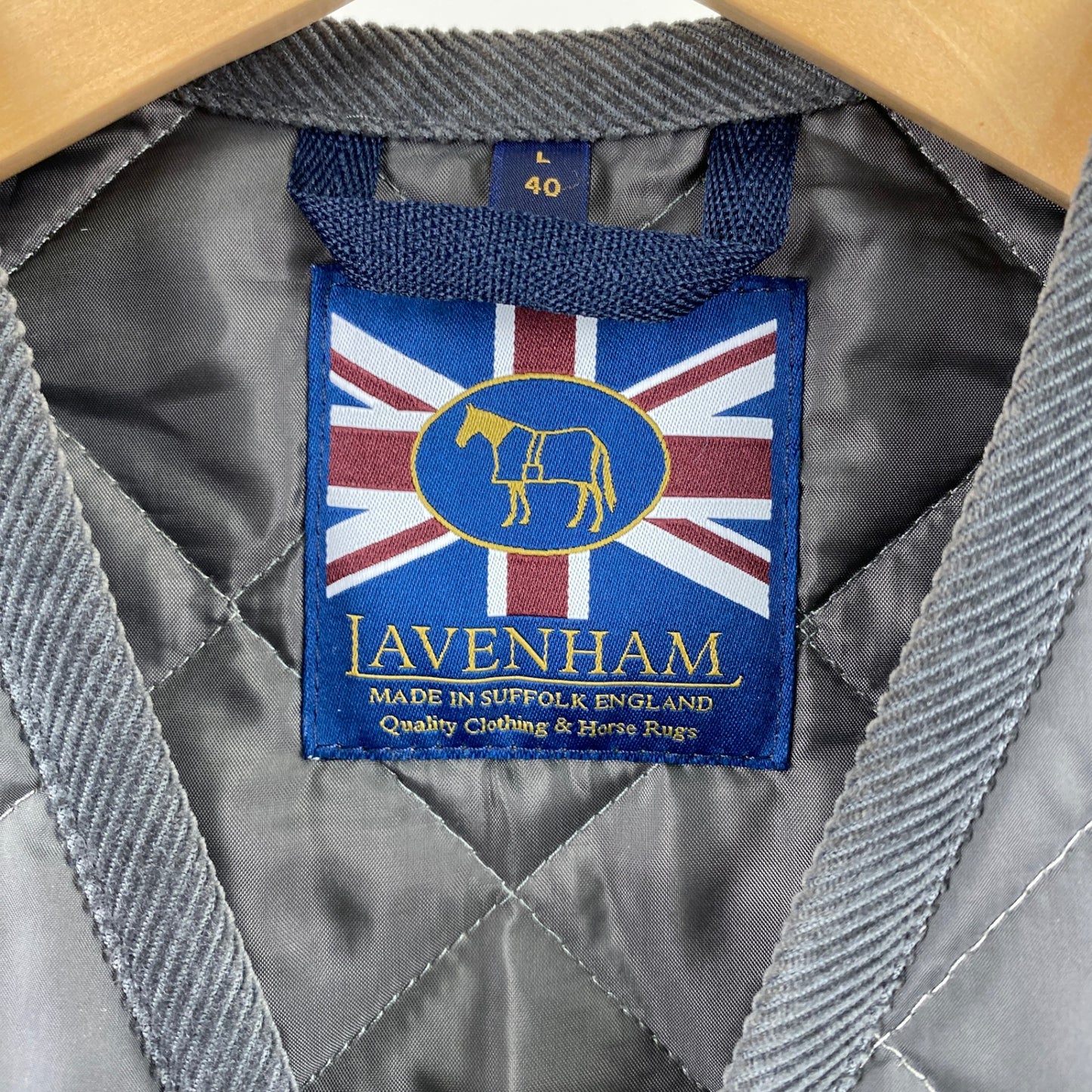 LAVENHAM キルティングベスト メンズ L グレー系【中古】